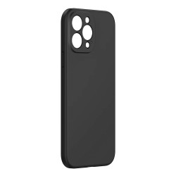 Capa de Silicone com Moldura de Câmera para Apple iPhone 15 Pro Preto Capa de Silicone com Moldura de Câmera para Apple iPhone 15 Pro Preto